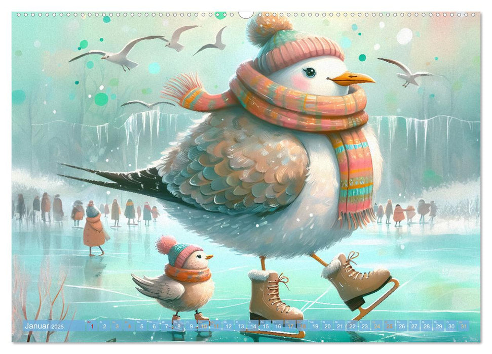 Die Möwe Emma in Hamburg (CALVENDO Premium Wandkalender 2026)