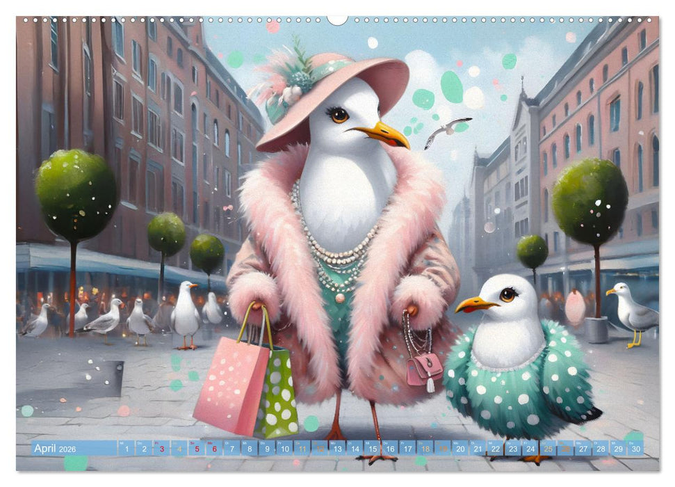 Die Möwe Emma in Hamburg (CALVENDO Premium Wandkalender 2026)