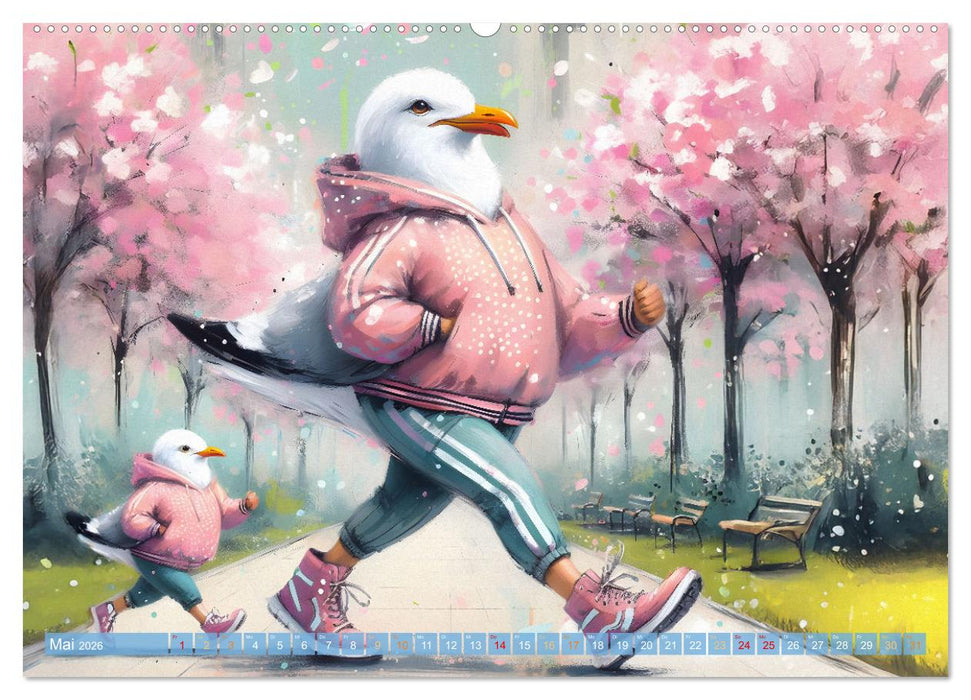 Die Möwe Emma in Hamburg (CALVENDO Premium Wandkalender 2026)