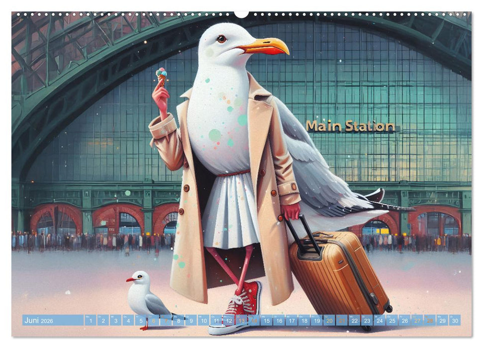 Die Möwe Emma in Hamburg (CALVENDO Premium Wandkalender 2026)