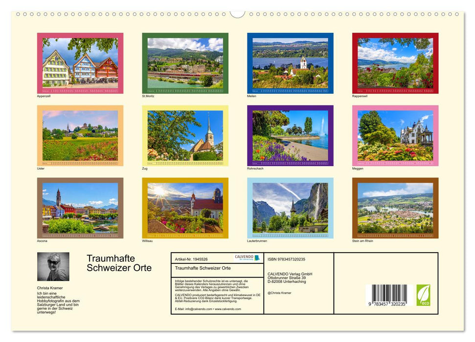Traumhafte Schweizer Orte (CALVENDO Premium Wandkalender 2026)