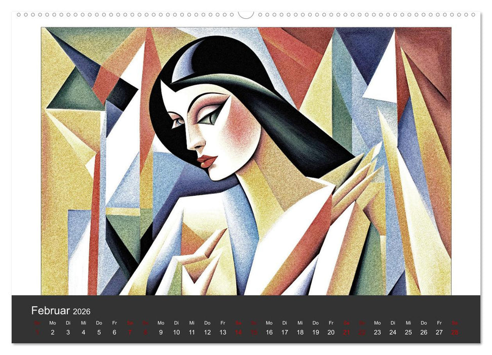 Kubistische Frauen Bilder (CALVENDO Premium Wandkalender 2026)