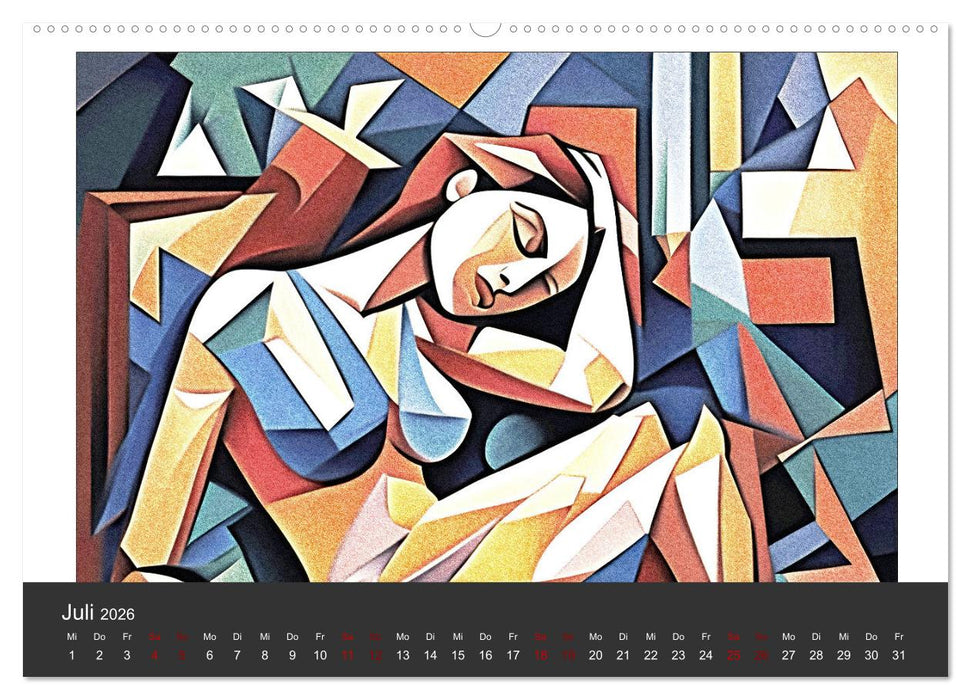Kubistische Frauen Bilder (CALVENDO Premium Wandkalender 2026)
