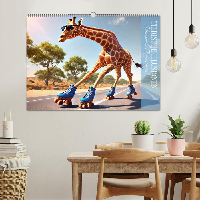 Tierische Illusionen - Humorvolle Tierfantasien (CALVENDO Wandkalender 2026)