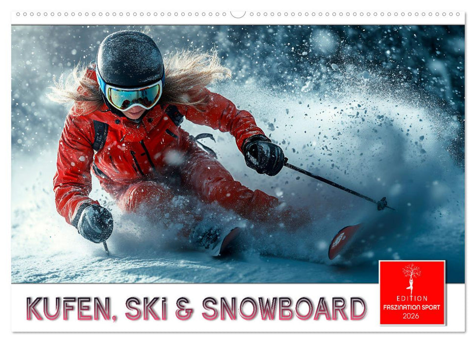 Kufen, Ski & Snowboard (CALVENDO Wandkalender 2026)