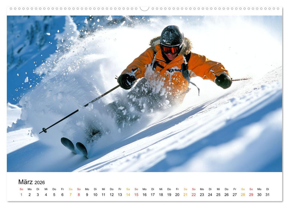 Kufen, Ski & Snowboard (CALVENDO Wandkalender 2026)
