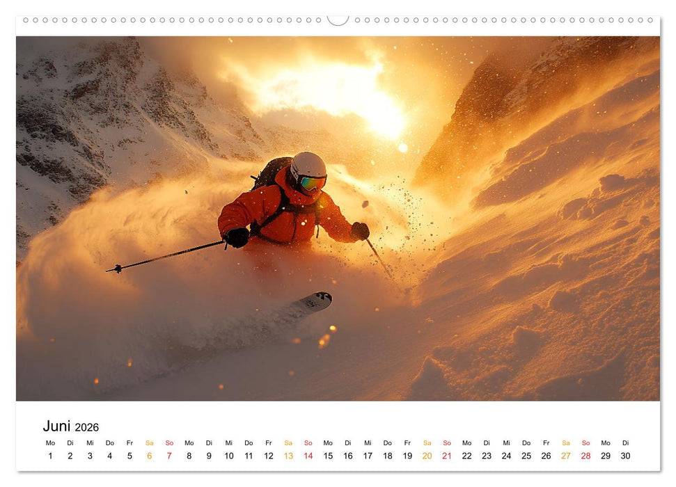 Kufen, Ski & Snowboard (CALVENDO Wandkalender 2026)