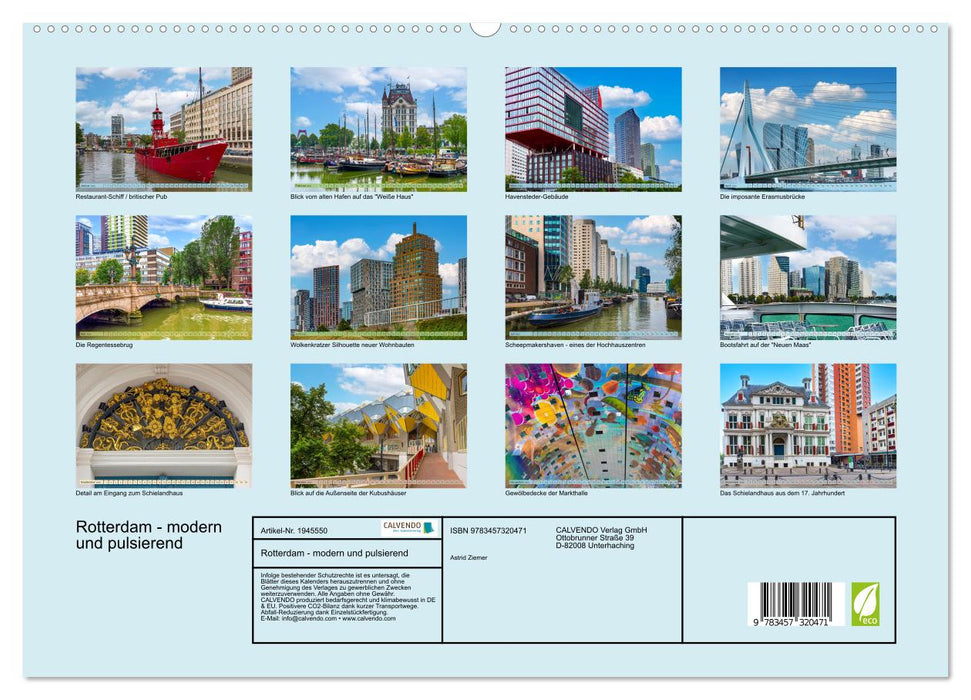 Rotterdam - modern und pulsierend (CALVENDO Premium Wandkalender 2026)