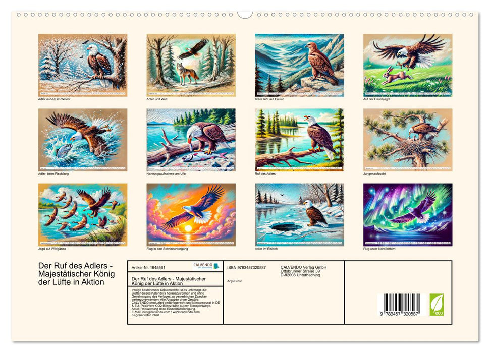 Der Ruf des Adlers - Majestätischer König der Lüfte in Aktion (CALVENDO Premium Wandkalender 2026)