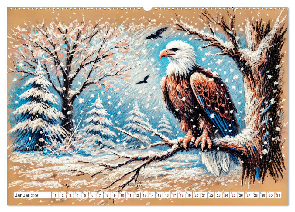 Der Ruf des Adlers - Majestätischer König der Lüfte in Aktion (CALVENDO Premium Wandkalender 2026)