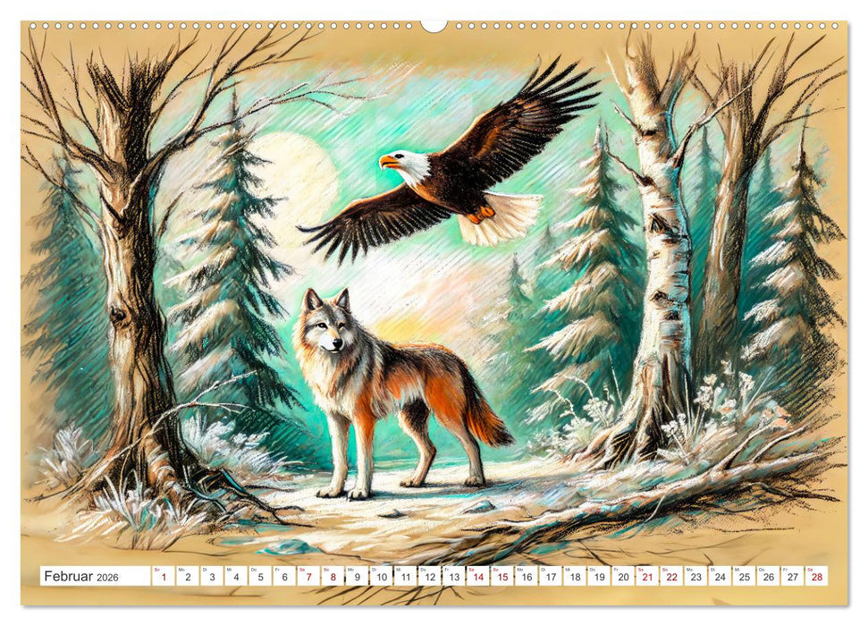 Der Ruf des Adlers - Majestätischer König der Lüfte in Aktion (CALVENDO Premium Wandkalender 2026)