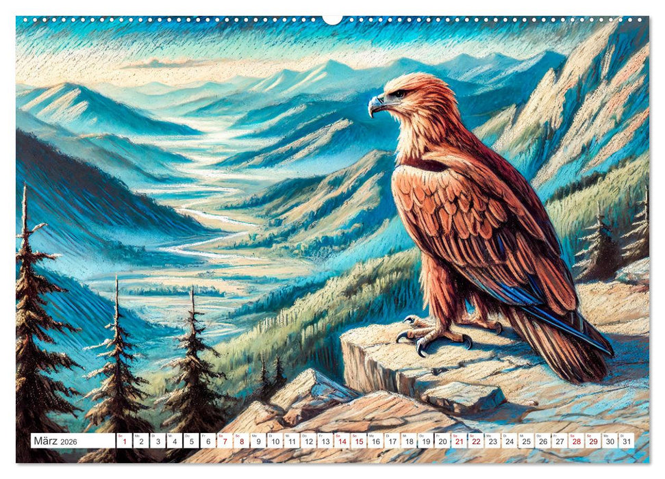 Der Ruf des Adlers - Majestätischer König der Lüfte in Aktion (CALVENDO Premium Wandkalender 2026)