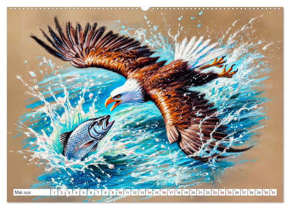Der Ruf des Adlers - Majestätischer König der Lüfte in Aktion (CALVENDO Premium Wandkalender 2026)