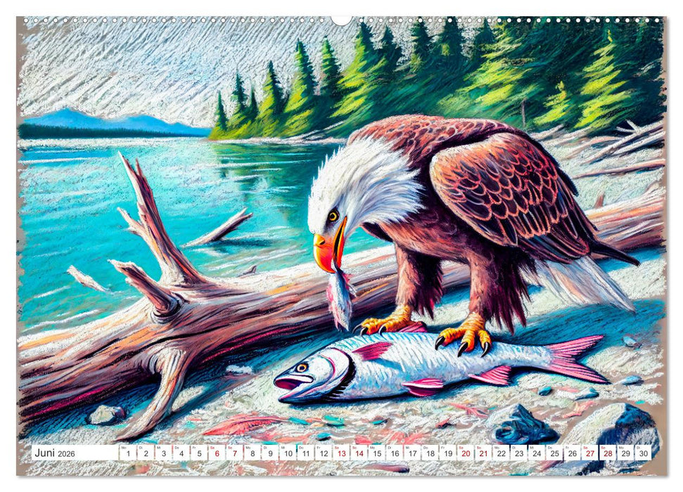 Der Ruf des Adlers - Majestätischer König der Lüfte in Aktion (CALVENDO Premium Wandkalender 2026)