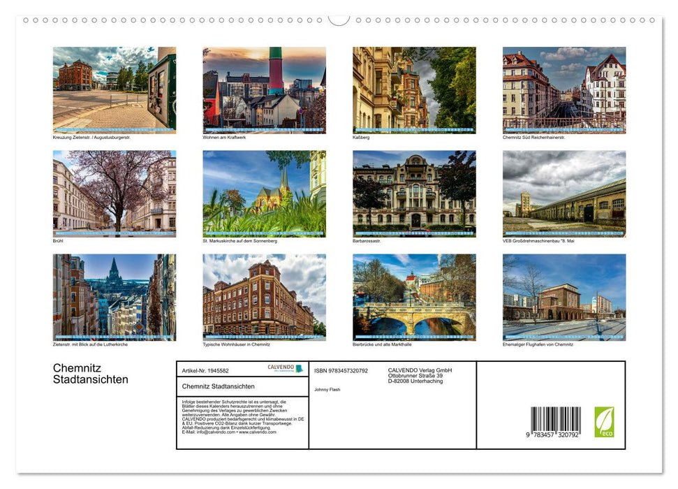 Chemnitz Stadtansichten (CALVENDO Premium Wandkalender 2026)