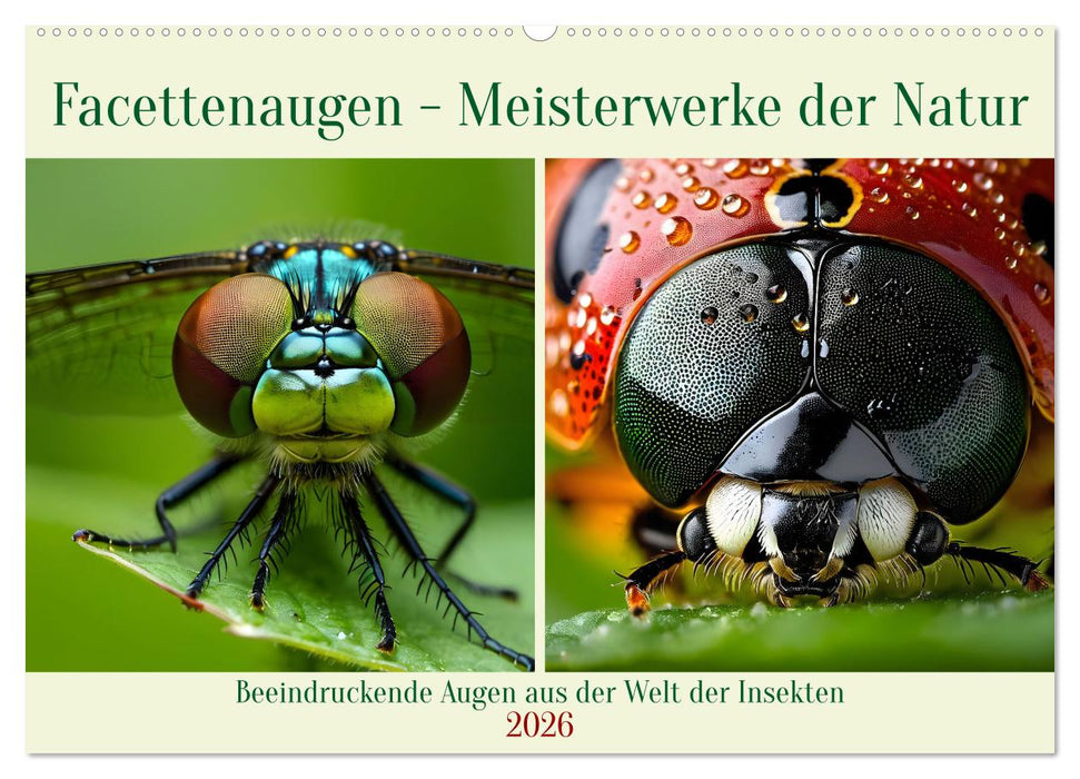 Facettenaugen - Meisterwerke der Natur (CALVENDO Wandkalender 2026)