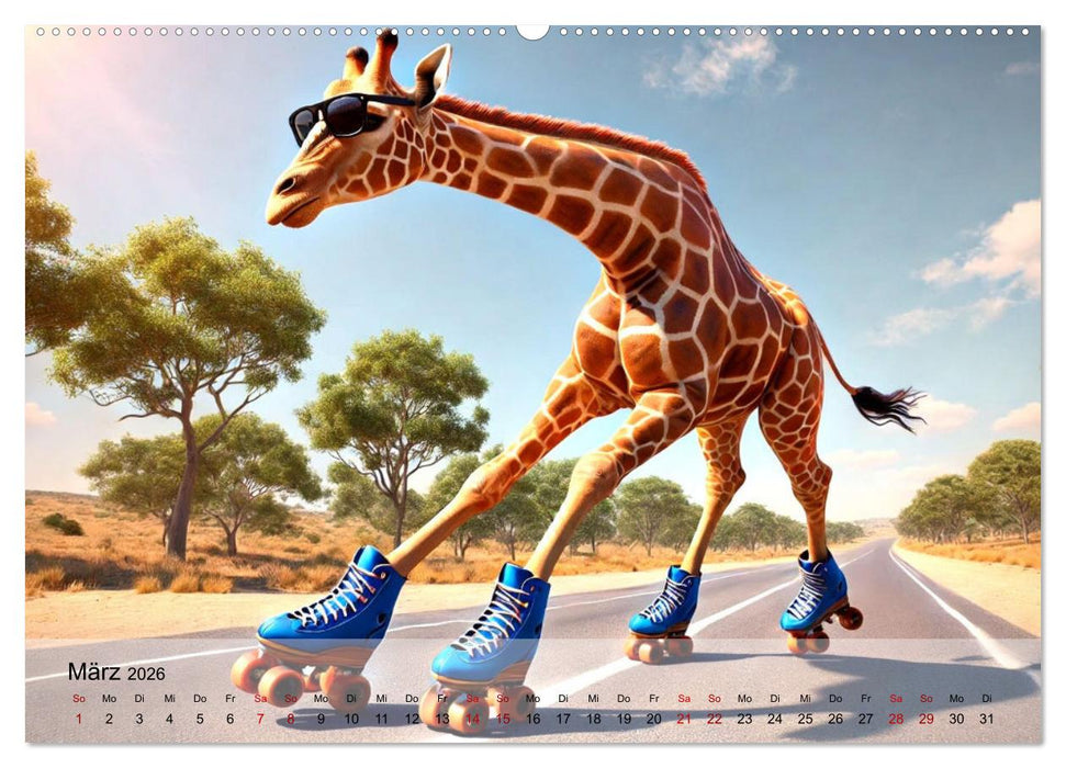 Tierische Illusionen - Humorvolle Tierfantasien (CALVENDO Premium Wandkalender 2026)