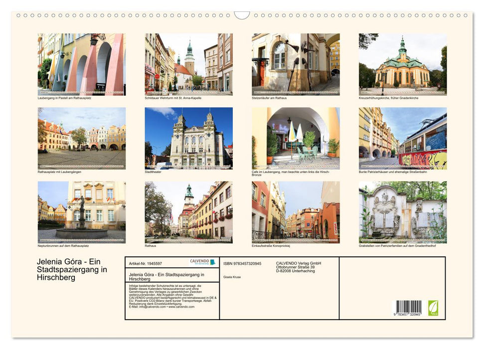 Jelenia Góra - Ein Stadtspaziergang in Hirschberg (CALVENDO Wandkalender 2026)