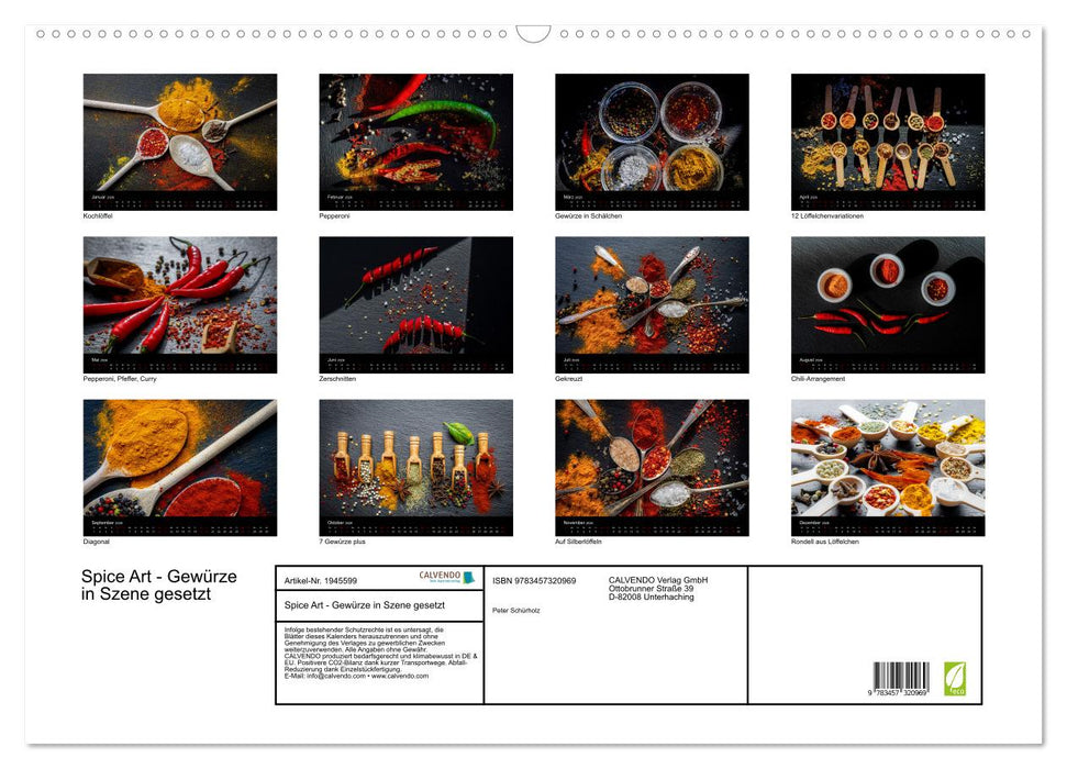 Spice Art - Gewürze in Szene gesetzt (CALVENDO Wandkalender 2026)