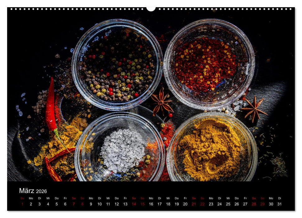 Spice Art - Gewürze in Szene gesetzt (CALVENDO Wandkalender 2026)