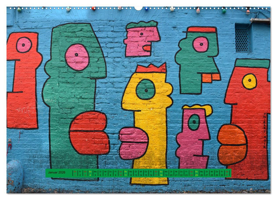 Street Art in London - cool, stylisch und hochprofessionell (CALVENDO Premium Wandkalender 2026)