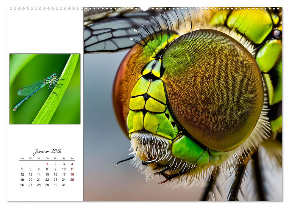 Facettenaugen - Meisterwerke der Natur (CALVENDO Premium Wandkalender 2026)