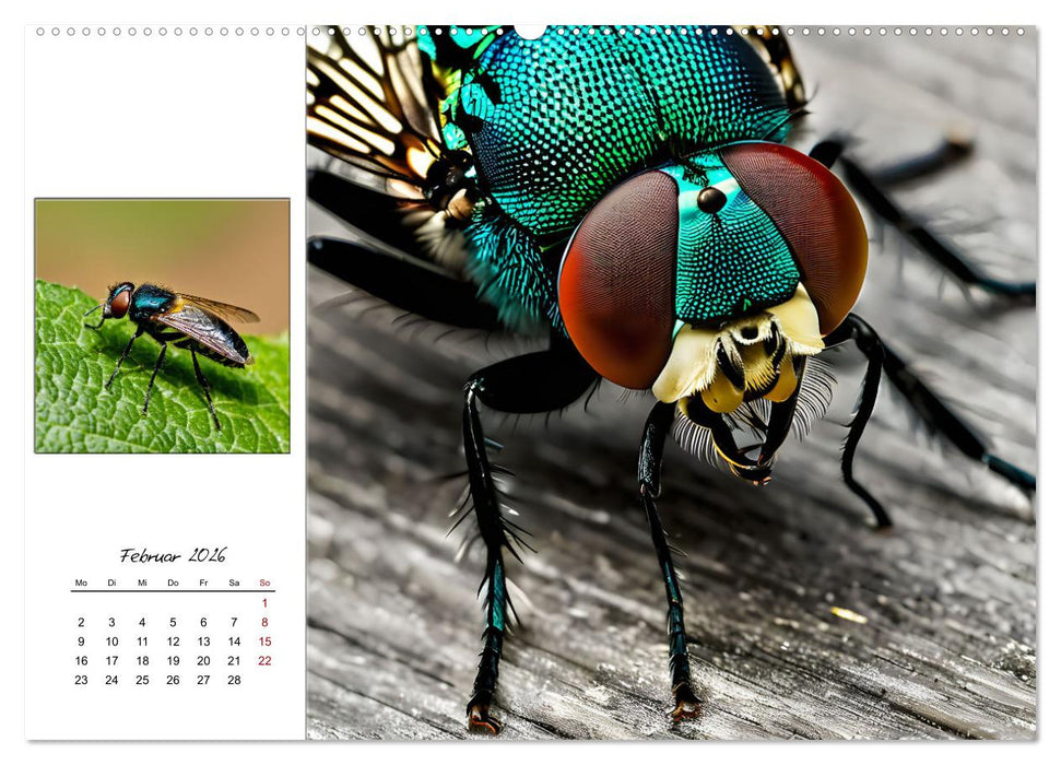 Facettenaugen - Meisterwerke der Natur (CALVENDO Premium Wandkalender 2026)