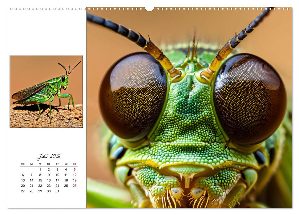 Facettenaugen - Meisterwerke der Natur (CALVENDO Premium Wandkalender 2026)