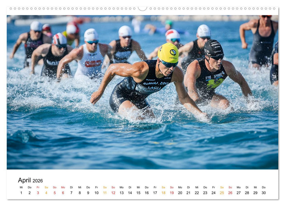 Triathlon Power (CALVENDO Premium Wandkalender 2026)