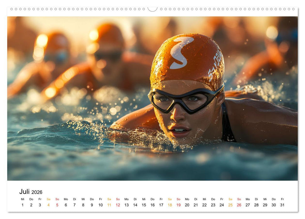 Triathlon Power (CALVENDO Premium Wandkalender 2026)