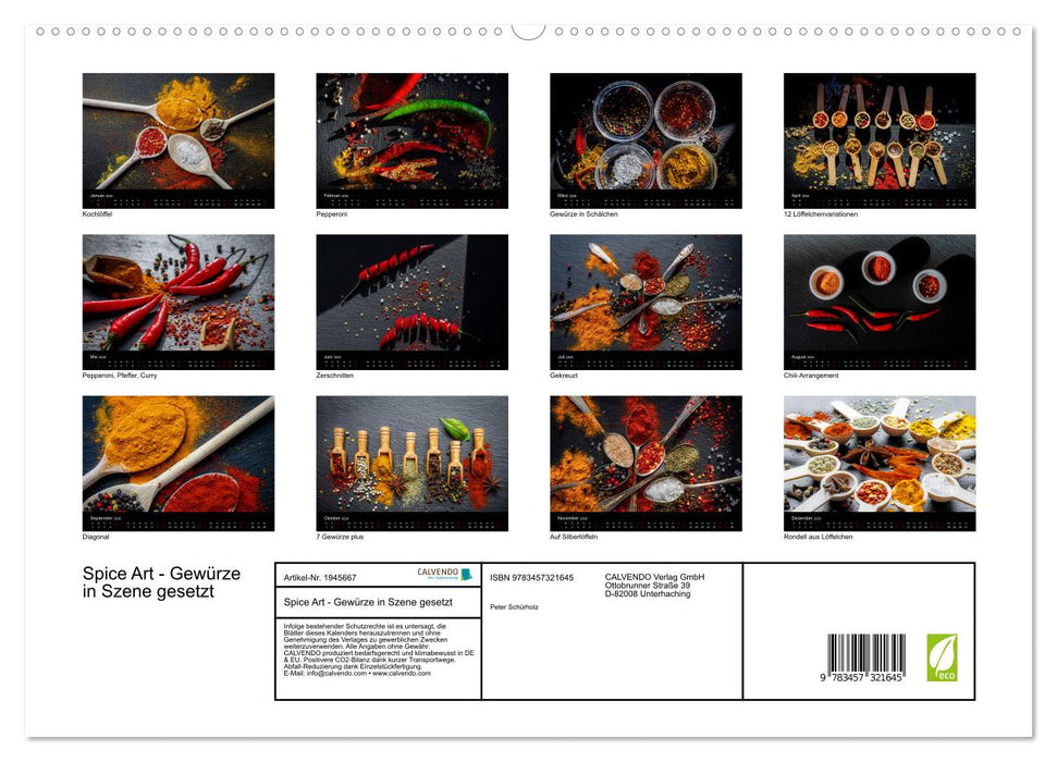 Spice Art - Gewürze in Szene gesetzt (CALVENDO Premium Wandkalender 2026)