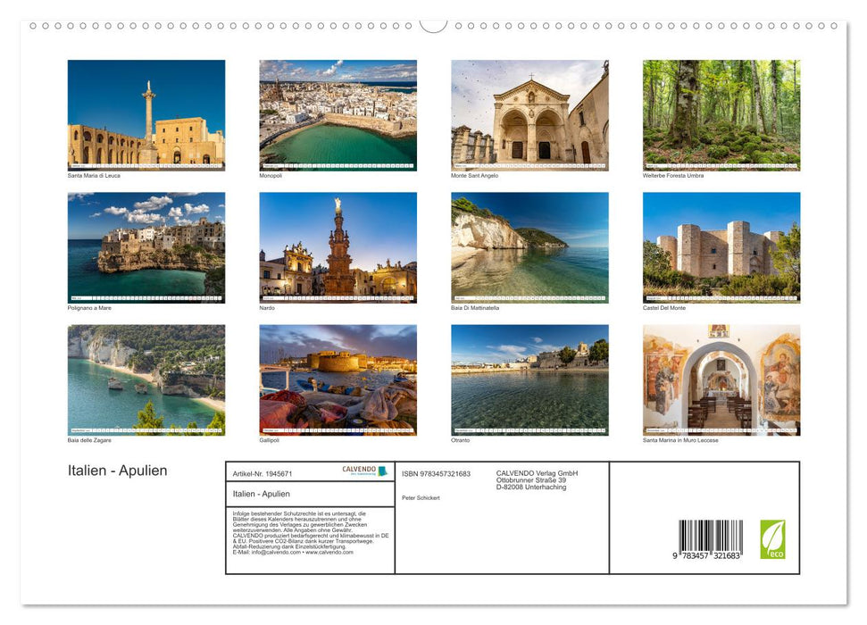Italien - Apulien (CALVENDO Premium Wandkalender 2026)
