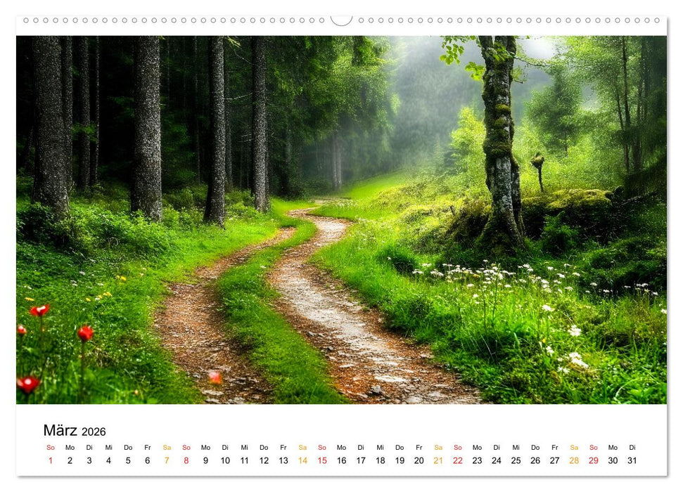 Mystik der Wälder (CALVENDO Premium Wandkalender 2026)