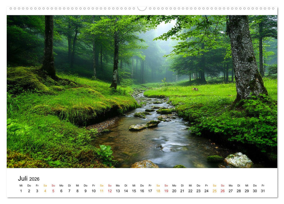 Mystik der Wälder (CALVENDO Premium Wandkalender 2026)