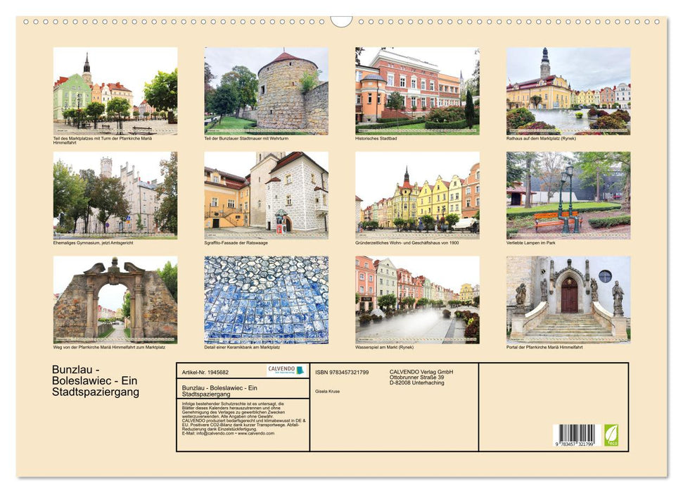 Bunzlau - Boleslawiec - Ein Stadtspaziergang (CALVENDO Wandkalender 2026)