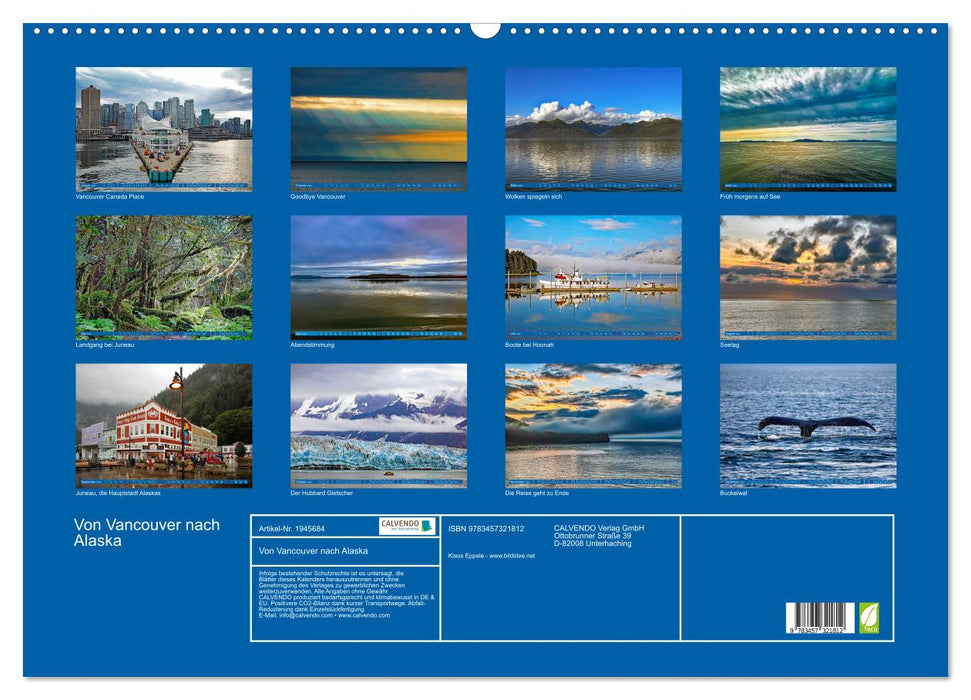 Von Vancouver nach Alaska (CALVENDO Wandkalender 2026)