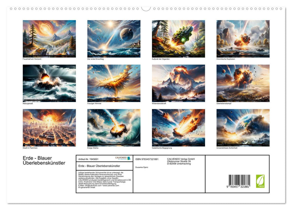 Erde - Blauer Überlebenskünstler (CALVENDO Premium Wandkalender 2026)
