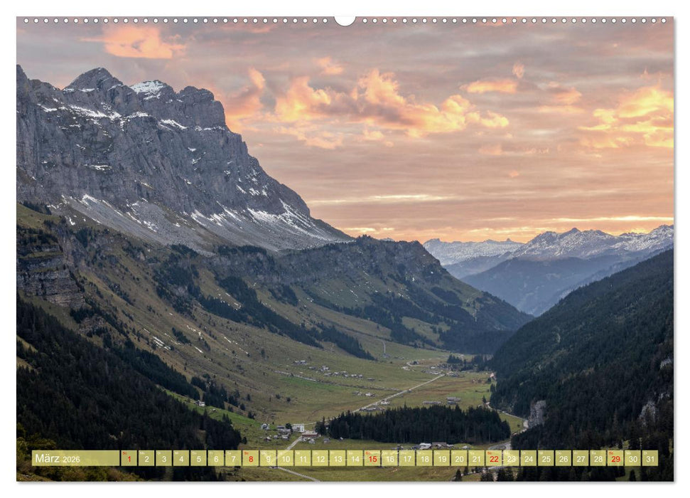 Schweizer Panorama - Von den Alpen bis zu den Seen (CALVENDO Wandkalender 2026)