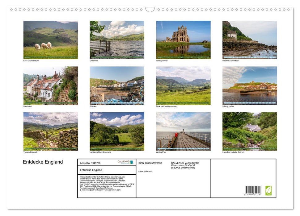 Entdecke England (CALVENDO Wandkalender 2026)