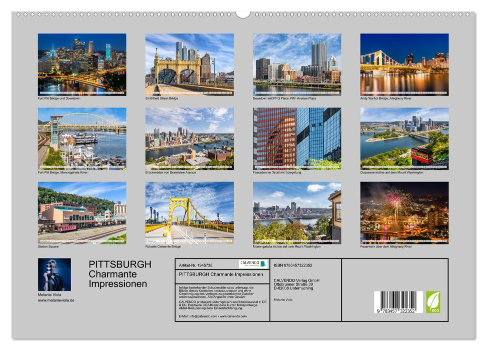PITTSBURGH Charmante Impressionen (CALVENDO Premium Wandkalender 2026)
