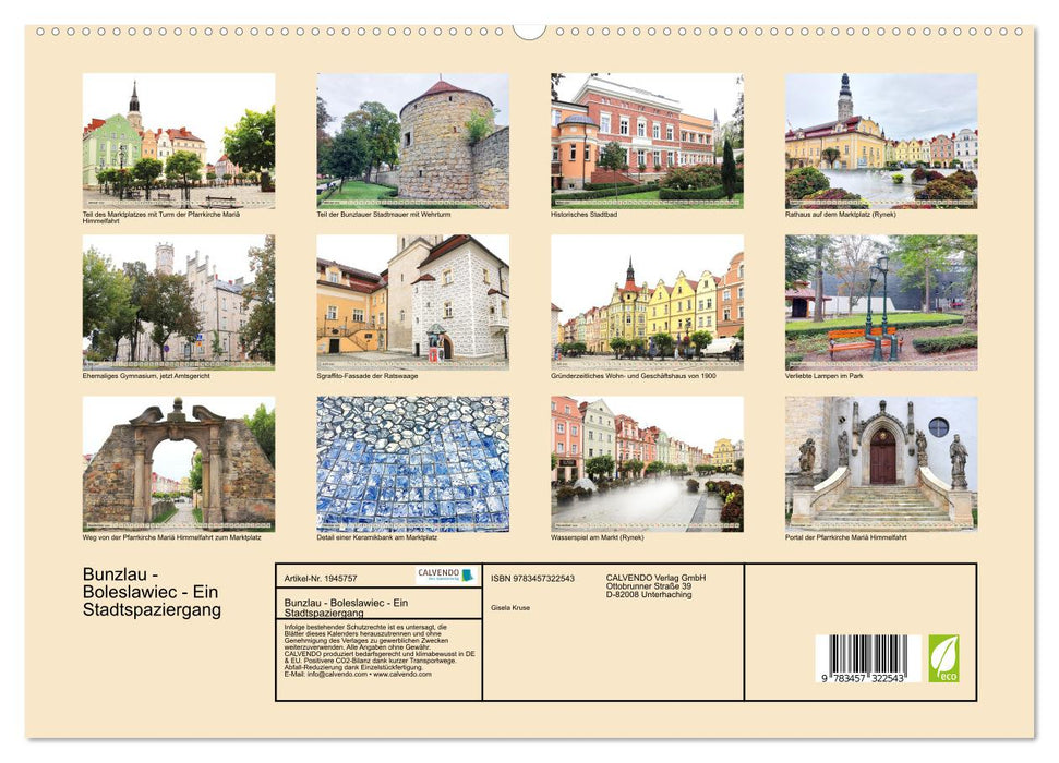 Bunzlau - Boleslawiec - Ein Stadtspaziergang (CALVENDO Premium Wandkalender 2026)