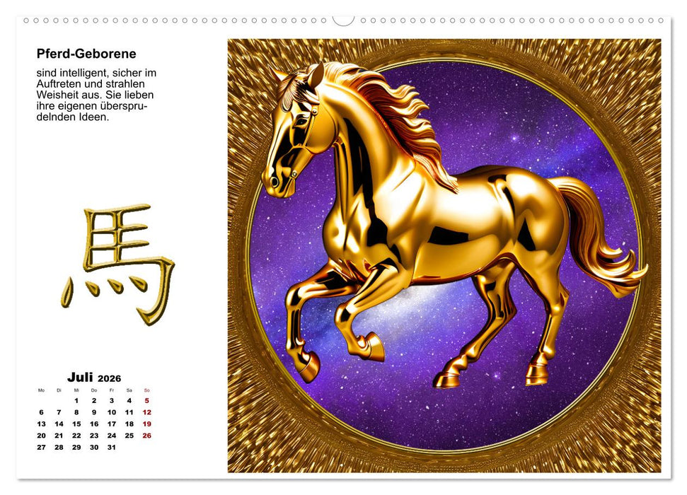 Chinesische Sternzeichen (CALVENDO Premium Wandkalender 2026)