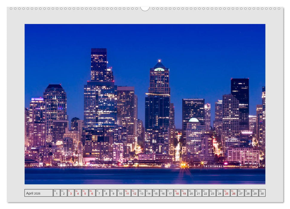 SEATTLE Unvergessliche Tour durch die Stadt und das Umland (CALVENDO Premium Wandkalender 2026)