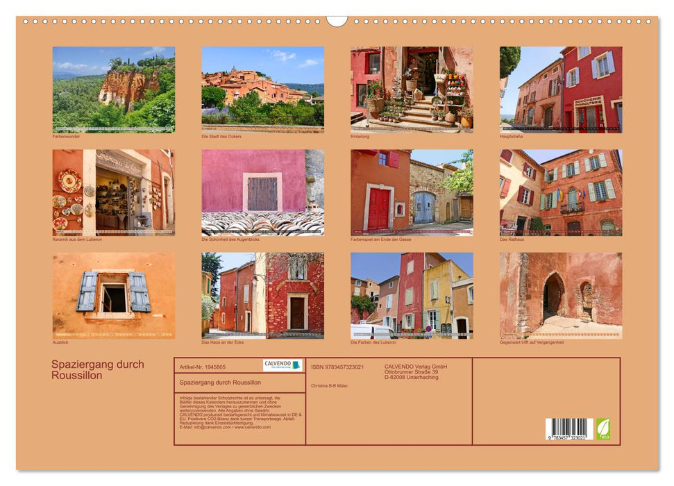 Spaziergang durch Roussillon (CALVENDO Wandkalender 2026)