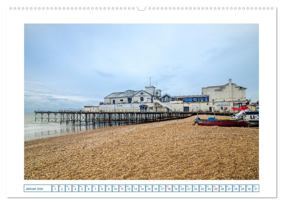 Seebrücken im Vereinigten Königreich (CALVENDO Wandkalender 2026)