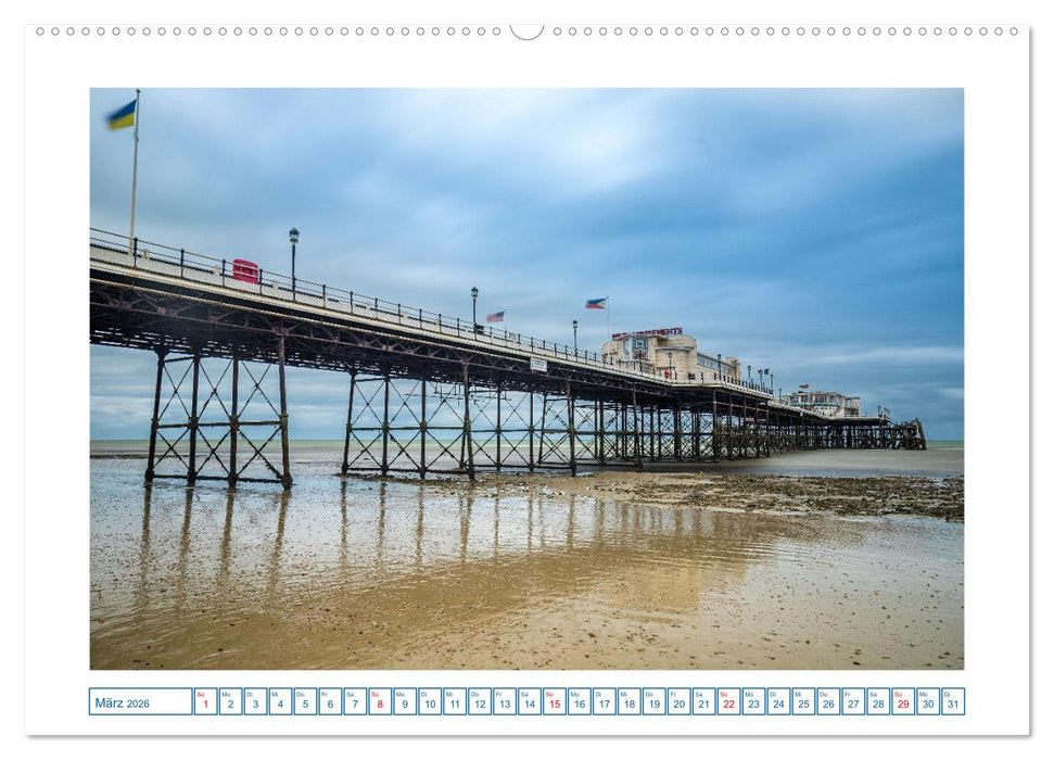 Seebrücken im Vereinigten Königreich (CALVENDO Wandkalender 2026)