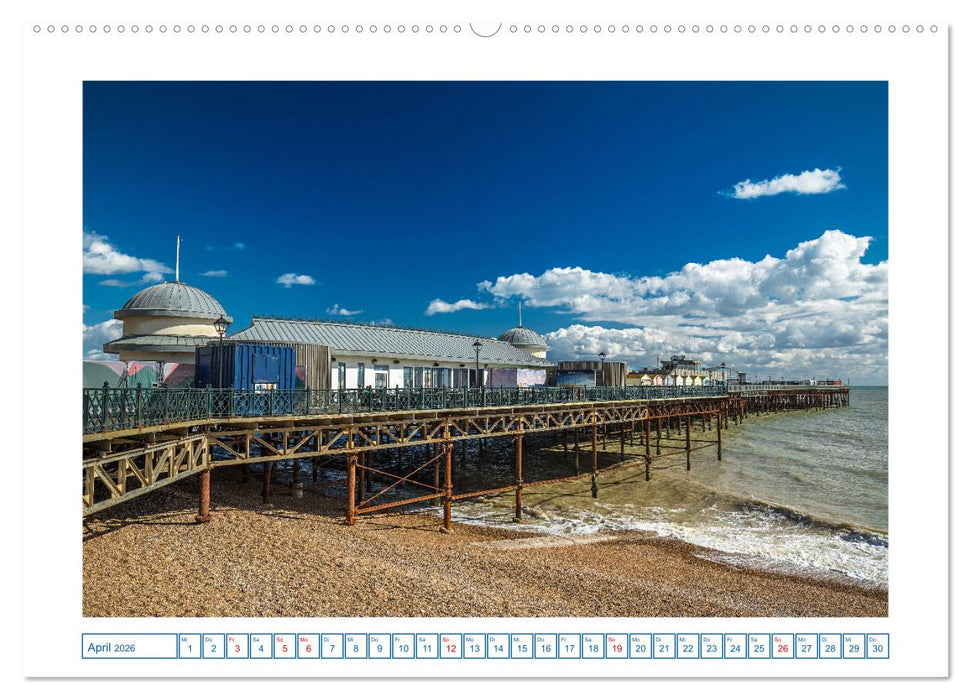 Seebrücken im Vereinigten Königreich (CALVENDO Wandkalender 2026)