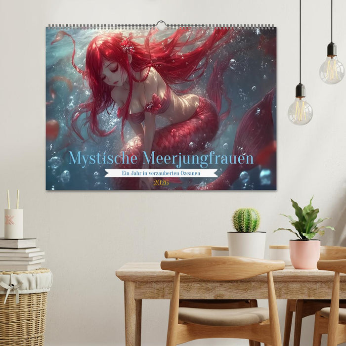 Mystische Meerjungfrauen: Ein Jahr in verzauberten Ozeanen (CALVENDO Wandkalender 2026)