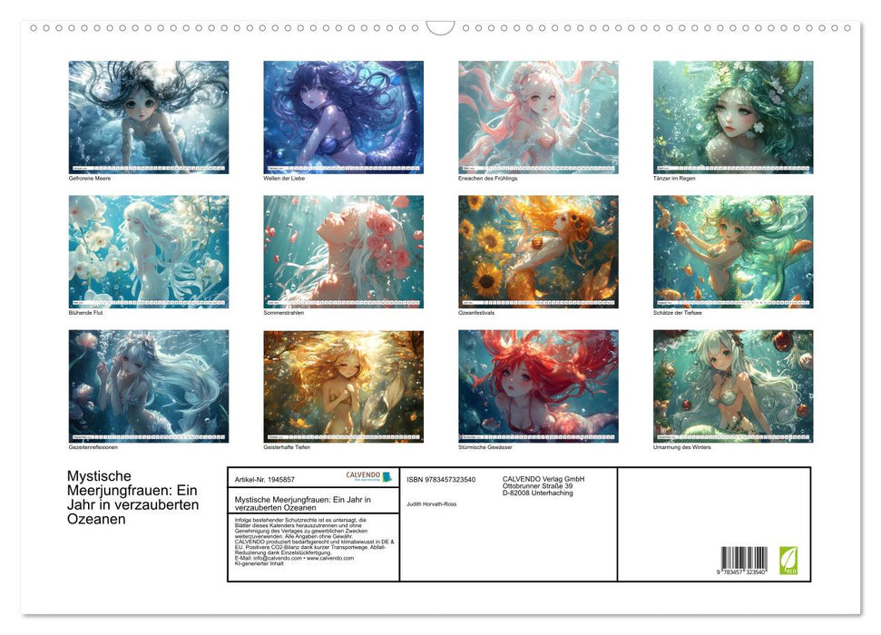 Mystische Meerjungfrauen: Ein Jahr in verzauberten Ozeanen (CALVENDO Wandkalender 2026)