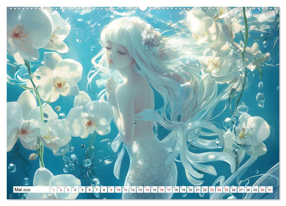 Mystische Meerjungfrauen: Ein Jahr in verzauberten Ozeanen (CALVENDO Wandkalender 2026)